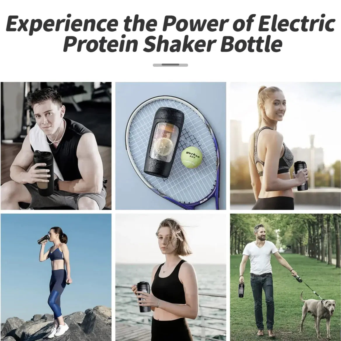 Botella Mezcladora de Proteínas de Suero Eléctrica Portátil